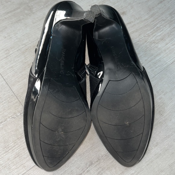 Bootie platform with suede and patten leather - Picture 4 of 8